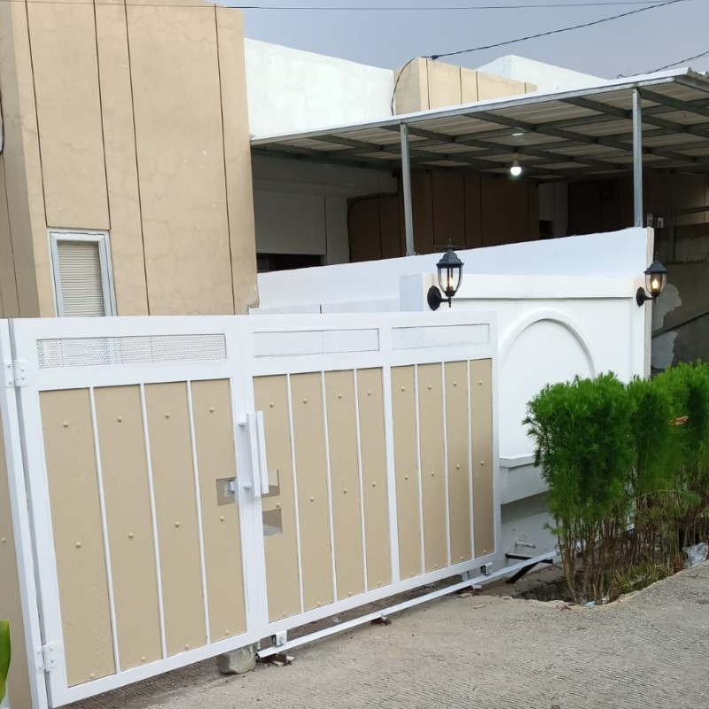 pagar woodplank minimalis