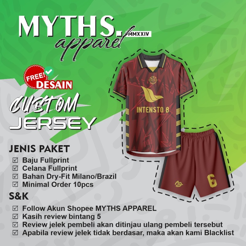 [BAJU+CELANA FULLPRINT] [MIN ORDER 10PCS] - MYTHS - JERSEY CUSTOM