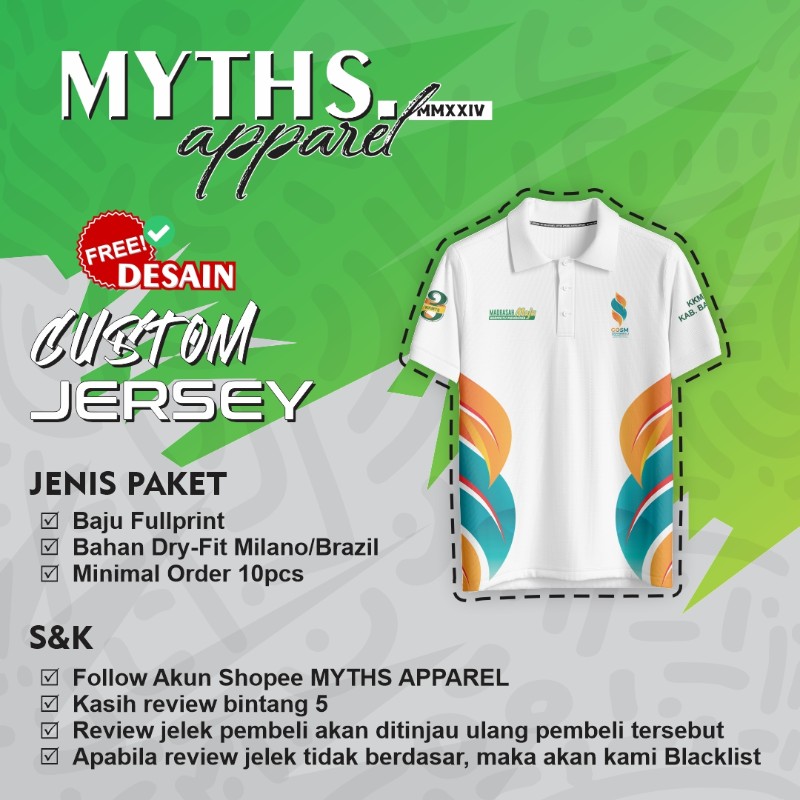 [BAJU FULLPRINT] [MIN ORDER 10PCS] - MYTHS - JERSEY CUSTOM